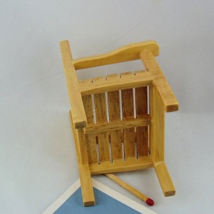 Miniature wooden doll house chair