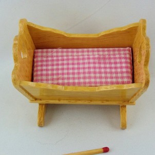 Miniature cradle swinging doll house