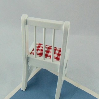 Miniatur-Möbel weiß Stuhl Puppenhaus