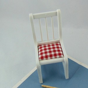 Miniature furniture white chair doll house