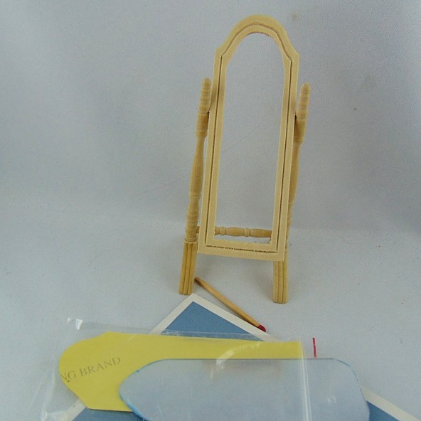 Mirror to miniature folding foot doll house,