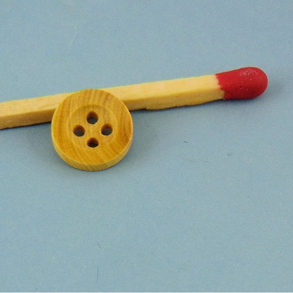 Botones de madera con giro de 1 cm.