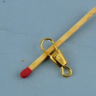 Fermoir épingle métal miniature 2 cm