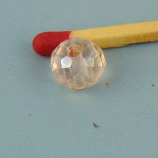 Perle cristal facettes 8 mm.