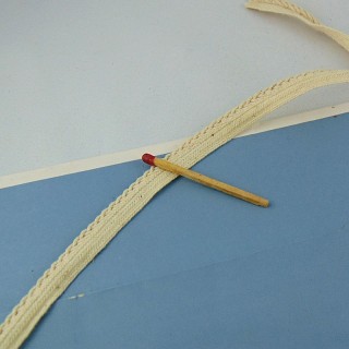 Twisted cotton cord with lip 6 mms.