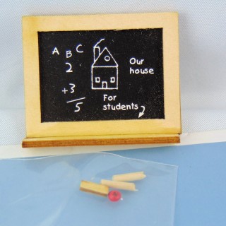 Ardoise miniature poupée 4 cm
