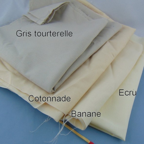 Coupon Ane de Solène tissu uni coton 30 x 30 cm