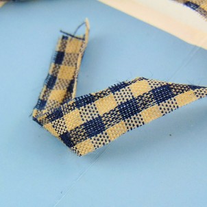 Corbata de cinta de algodón 1 cm de ancho 28 cm