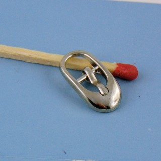 Boucle métal ovale petite, mini ceinture poupée. 2,2 cm
