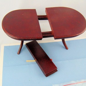 Table salle à manger miniature maison de poupée 8 cm