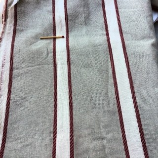 Large-width striped linen fabric in coupon