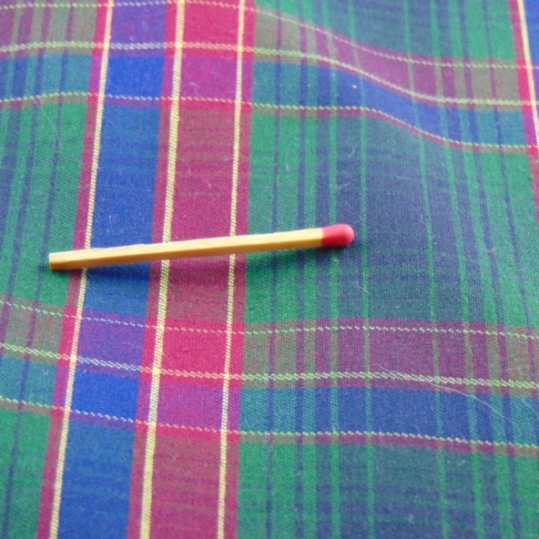 Coupon de coton écossais ancien 155x90cm