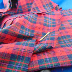 Coupons en laine écossaise douce