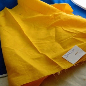 Coupon de coton orange  35 x70cm