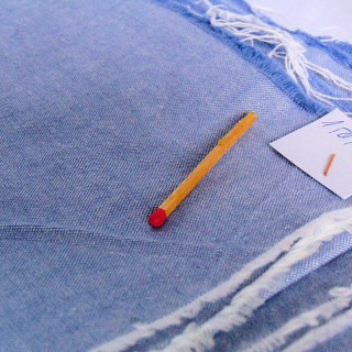 Old cotton coupon chambray 30x30cm