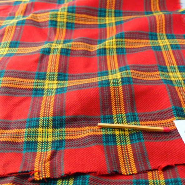 Scottish checked wool coupon