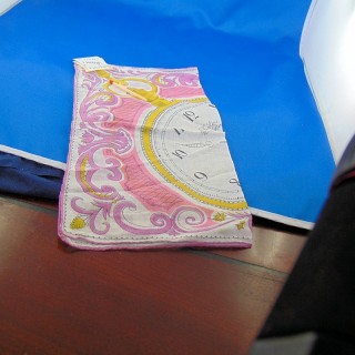 Cupón de pañuelo muestra cartel de algodón 27 x 27 cm