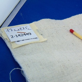 Banda de lino bordado de gran ancho de 17 cm de ancho