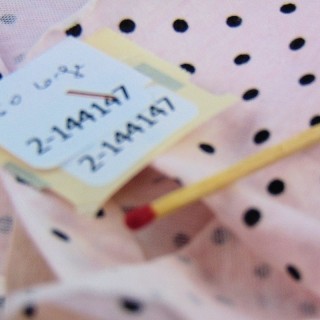 Cotton fabric with soft jersey polka dots by 50 centimeters in 160 cm