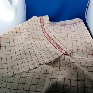 Tela de algodón con antorcha a cuadros de ancho grueso 55 cm