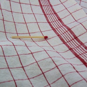 Cotton fabric with plaid torch thick width 55 cm