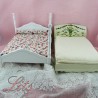 King size bed doll miniature
